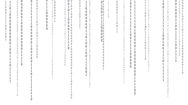 01或二进制数字在计算机屏幕上显示在显示器矩阵的背景下，数字数据代码在黑客或安全的安全技术概念中。抽象的说明视频素材
