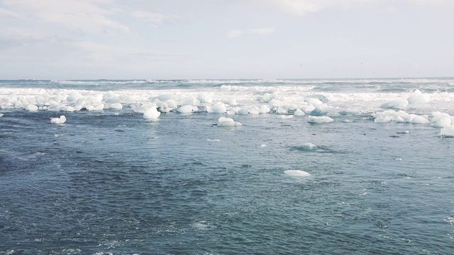 冰岛的冰川泻湖视频素材