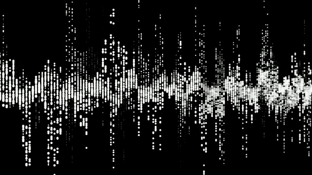 数字波形均衡器HUD在黑色背景。视频素材