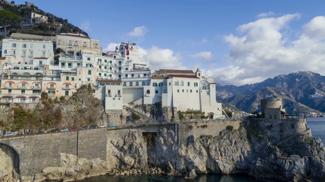 阿马尔菲海岸鸟瞰图视频素材