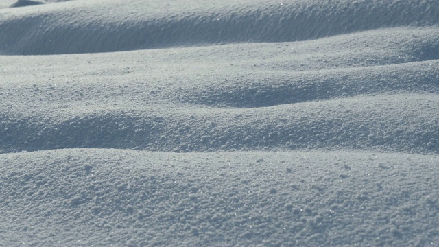 特写:雪的表面，4k视频素材