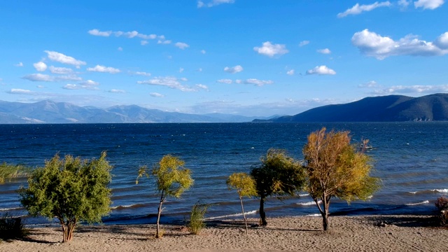 美丽的海滩鸟瞰图视频素材