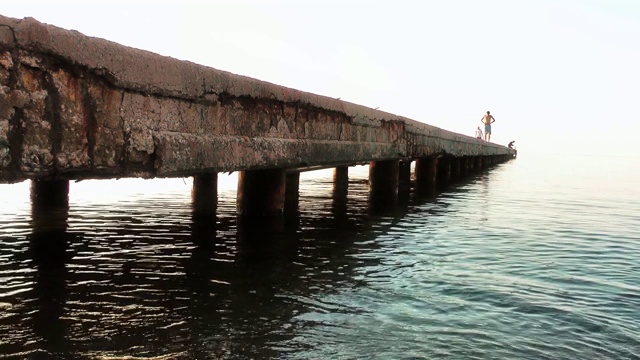 码头海洋假日海景概念视频素材