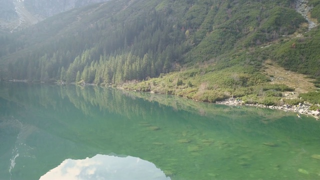 波兰塔特拉山脉的莫尔斯基湖视频素材