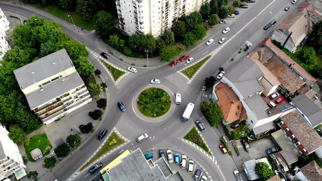 环岛公路鸟瞰图视频素材