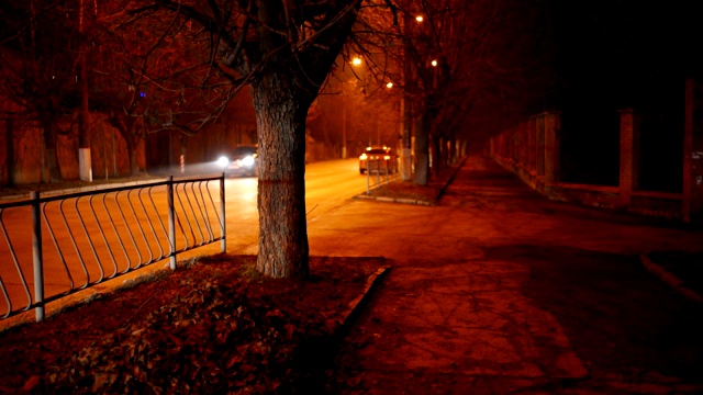 夜晚的城市道路视频素材