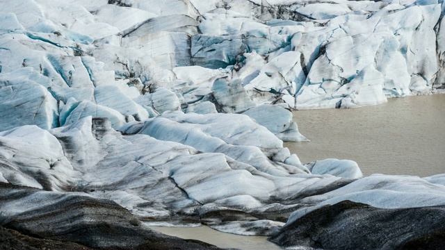 Svinafellsjokull，冰岛Vatnajokull的出口冰川，欧洲最大的冰盖视频素材