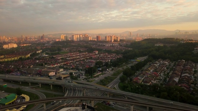 马来西亚吉隆坡住宅区鸟瞰图视频素材