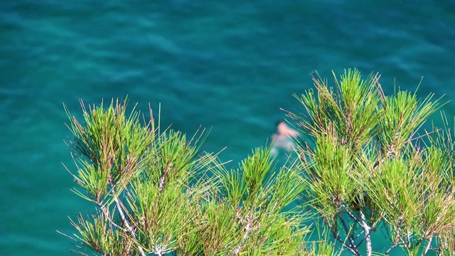 海滨海滩海景假日概念视频素材