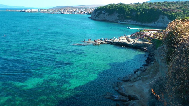 海滨海滩海景假日概念视频素材