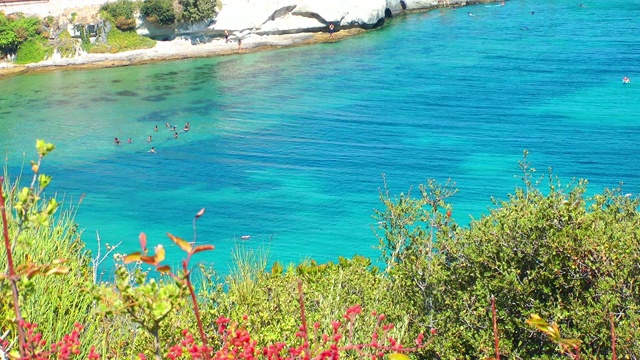 海滨海滩海景假日概念视频素材