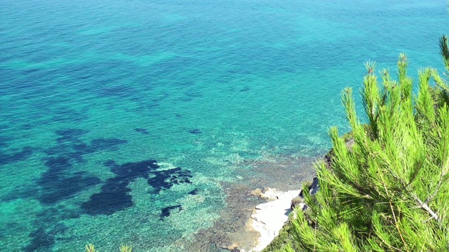 海滨海滩海景假日概念视频素材