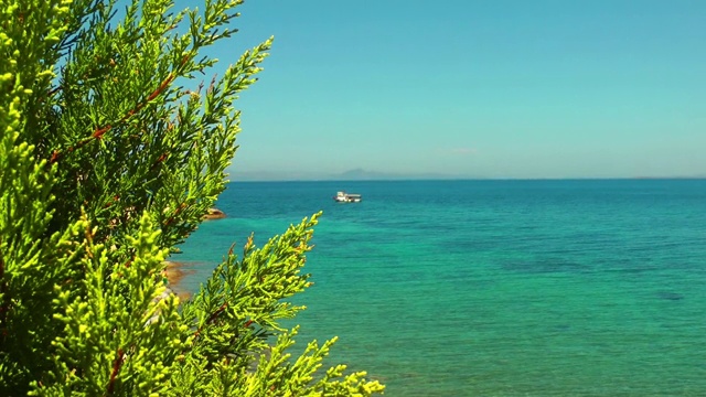 海滨海滩海景假日概念视频素材