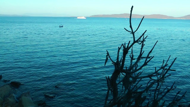 海滨海滩海景假日概念视频素材