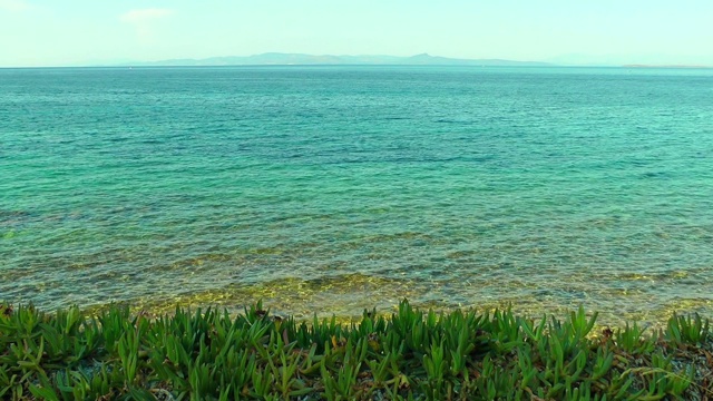 海滨海滩海景假日概念视频素材