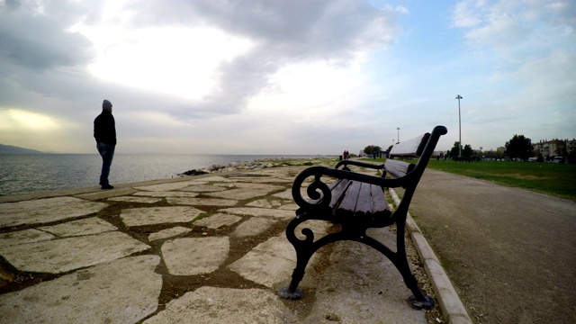 海滨海滩海景假日概念视频素材