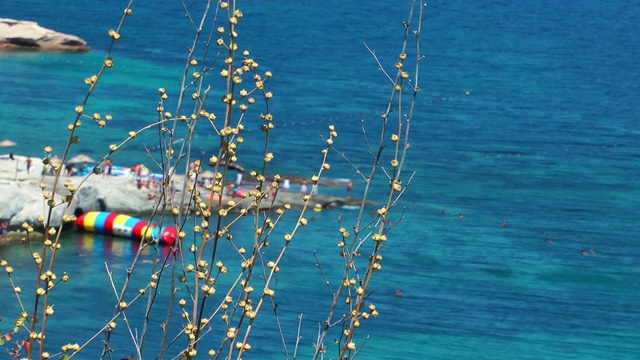 海滨海滩海景假日概念视频素材