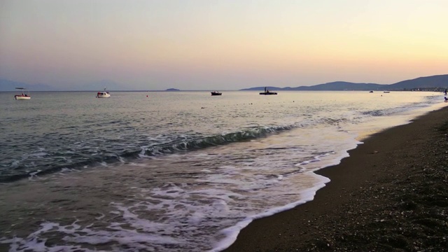 海滨海滩海景假日概念视频素材