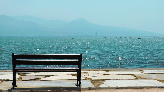 海滨海滩海景假日概念视频素材