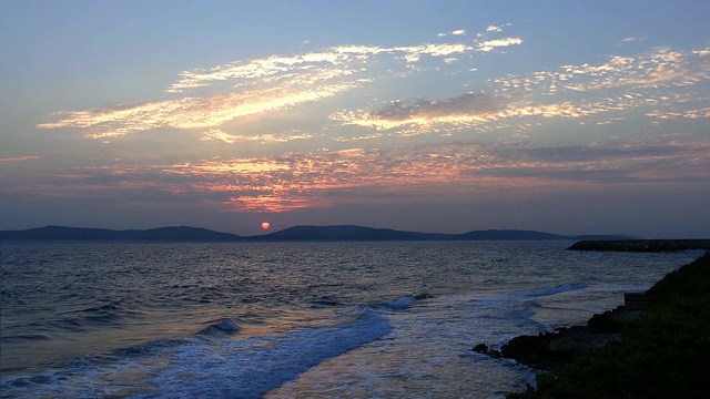 海滨海滩海景假日概念视频素材