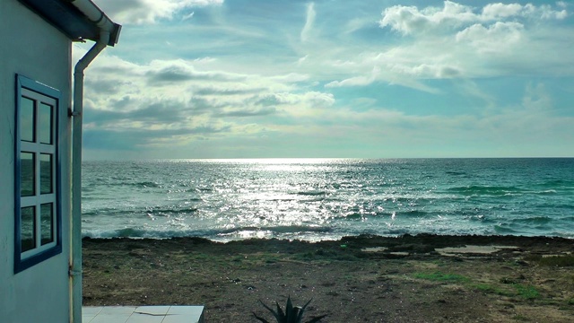 海滨海滩海景假日概念视频素材