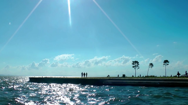 海滨海滩海景假日概念视频素材