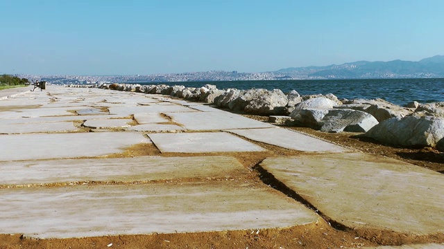 海滨海滩海景假日概念视频素材