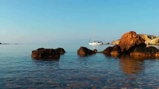 海滨海滩海景假日概念视频素材