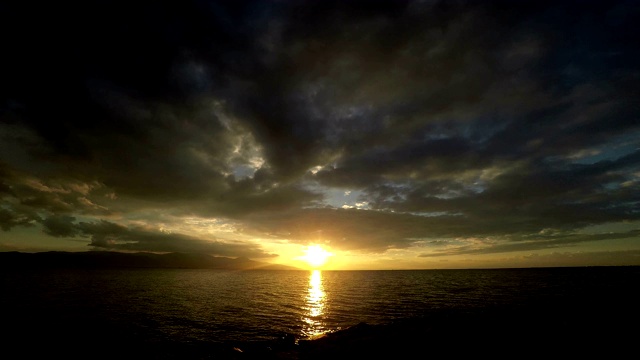 海滨海滩海景假日概念视频素材