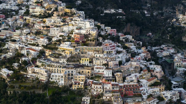 Positano -鸟瞰图-阿马尔菲海岸4K视频素材