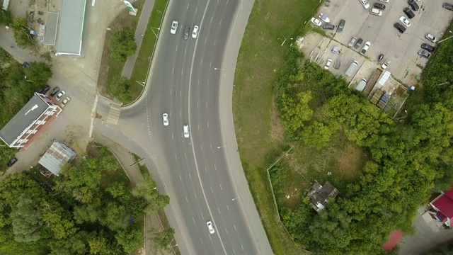 空中俯瞰道路的视频视频素材