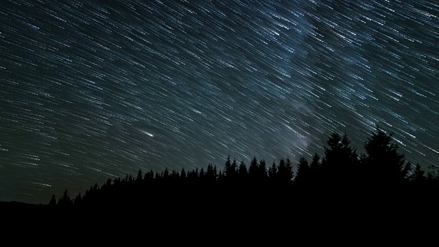 星星在夜空中划过视频素材