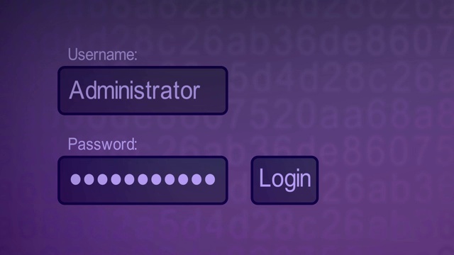 在网页上输入用户名和密码视频素材