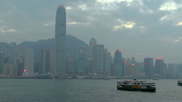 香港岛城市景观，天星小轮，香港视频素材