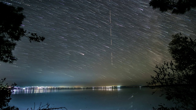 夜空中星星的运动视频素材