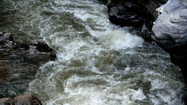 瀑布波浪水背景视频素材