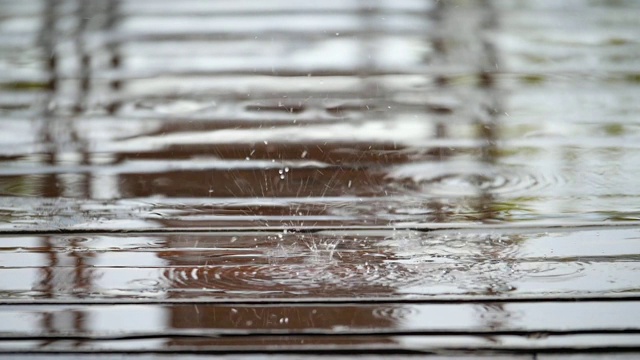 雨滴的慢动作视频素材