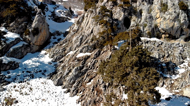 空中雪山景视频素材