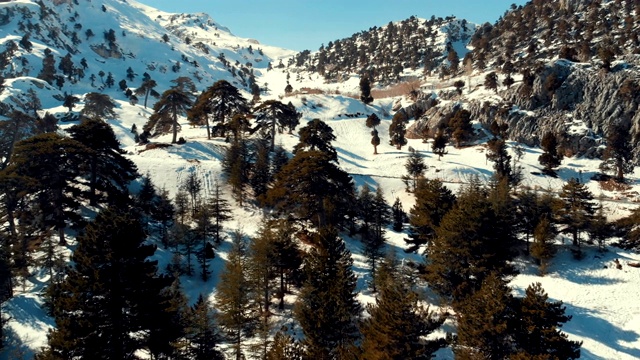 空中雪山景视频下载