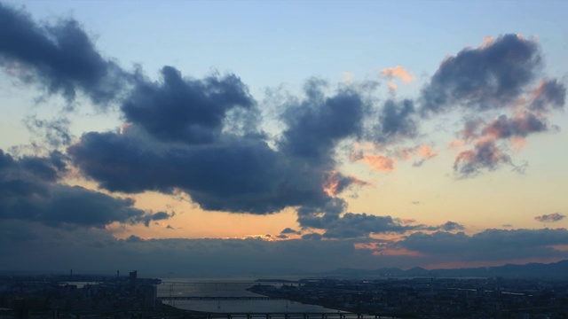 大阪梅田天空大厦日落的时间流逝视频素材