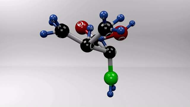 缬氨酸分子。视频素材