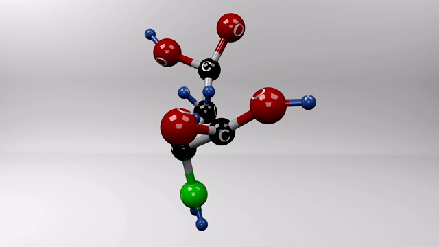 天冬氨酸分子。视频素材