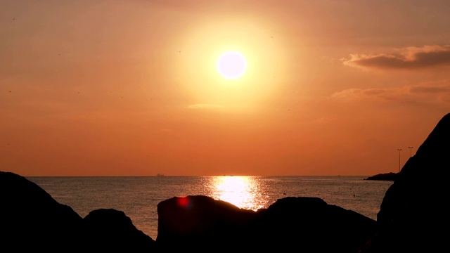 海上日落的电影画面视频素材