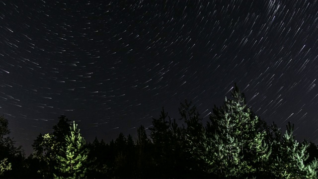 星星在夜空中划过视频素材