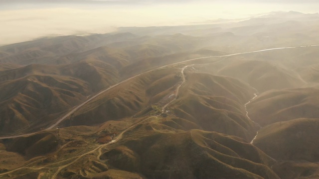 干旱景观鸟瞰图视频素材