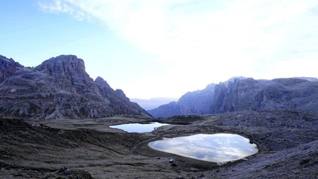 意大利Dolomites, Lavaredo的三座山峰视频素材