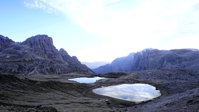 意大利Dolomites, Lavaredo的三座山峰视频素材