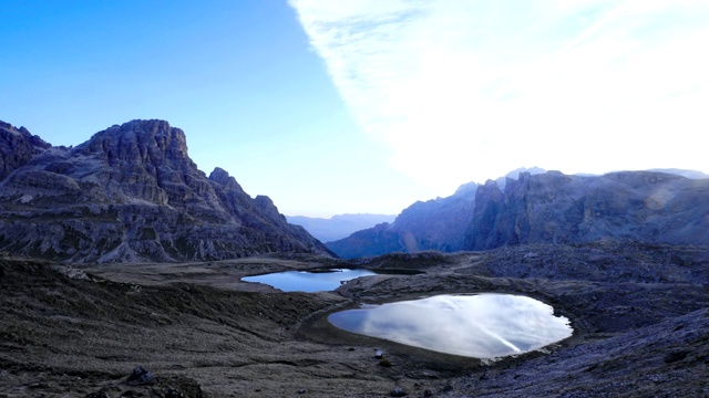 意大利Dolomites, Lavaredo的三座山峰视频素材