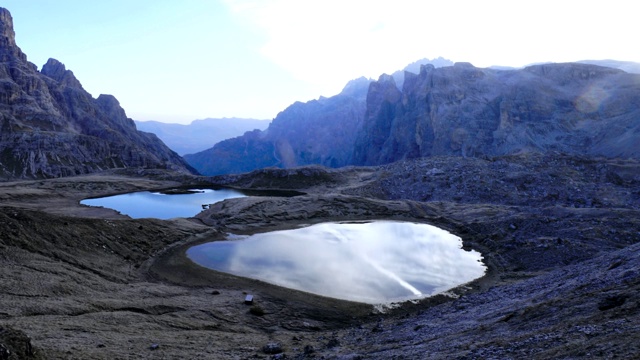 意大利Dolomites, Lavaredo的三座山峰视频素材