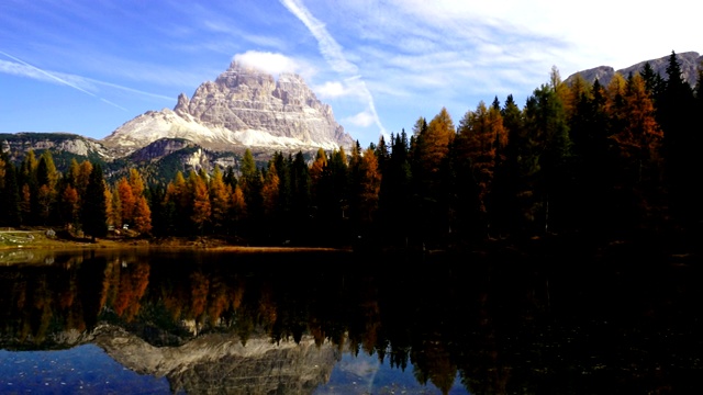 意大利Dolomites的安托诺湖的时间流逝视频素材